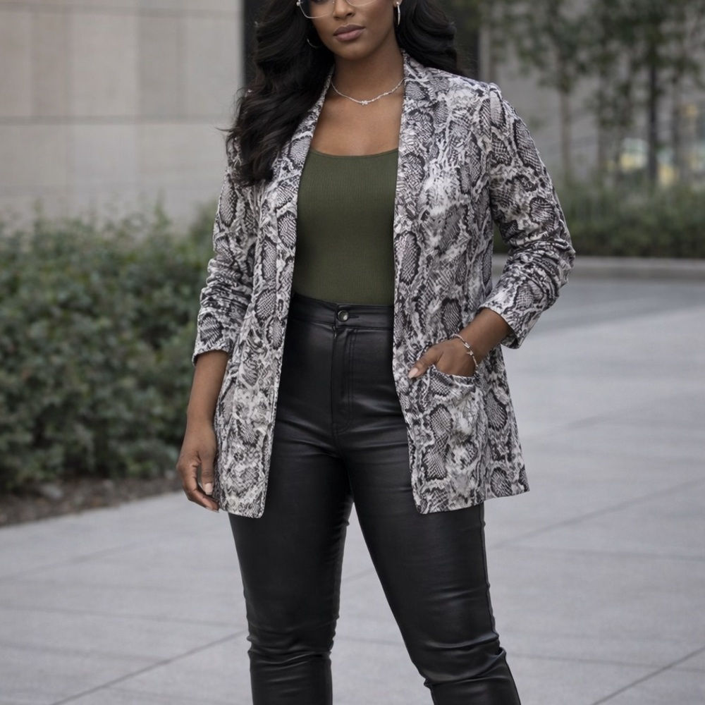 Snake Print Blazer